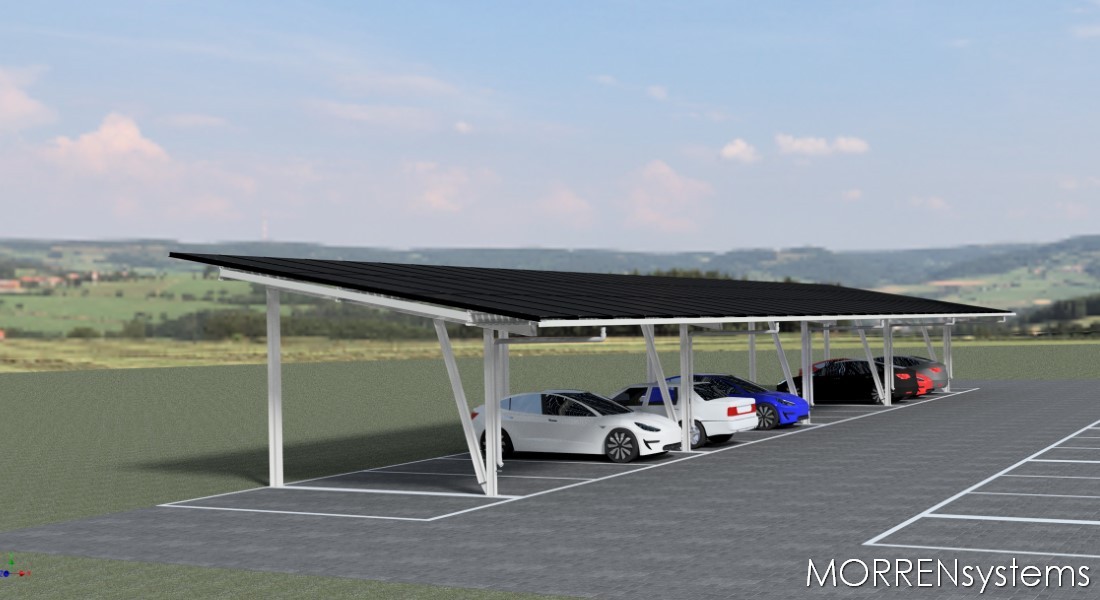 C144 - solar carport staal enkel